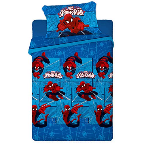 Asditex Juego de Sábanas Infantil 3 Piezas Spiderman de Marvel para I
