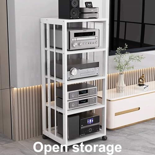 Tour de rack robuste : fini le désordre avec ce support multimédia 3 couches - 8