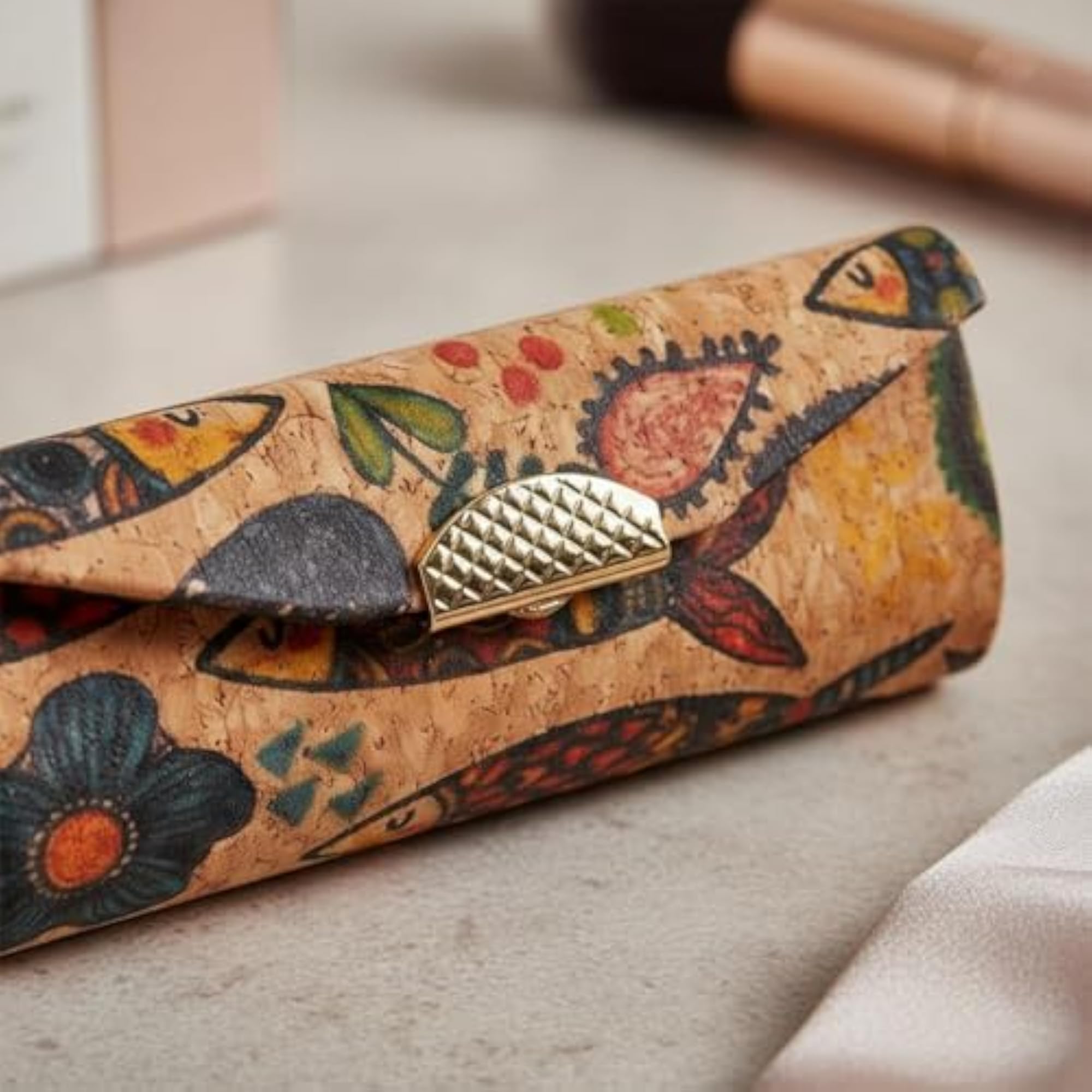 Chinese Design Lipstick Case with Mirror, Foldable
