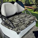Knextrepoy Army Green Camo Print Golf Cart Seat Cover for 2 Seats,Universal Golf Cart Seat Blanket,Comfortable and Keeps Warm in Winter