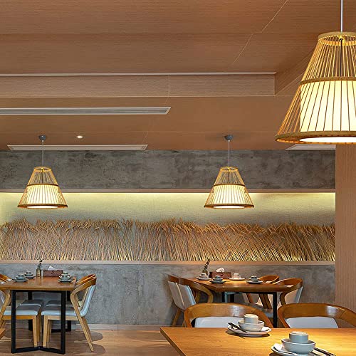 Farol de bambú tejido ajustable de estilo japonés 6