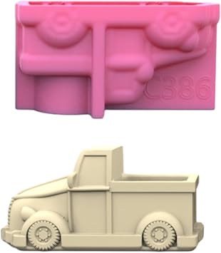 Motorcar Gypsum Silicone Mold DIY Succulents Concrete Flower Pot Vase Plaster Cement Mold Clay Mold Candle Holder Mold
