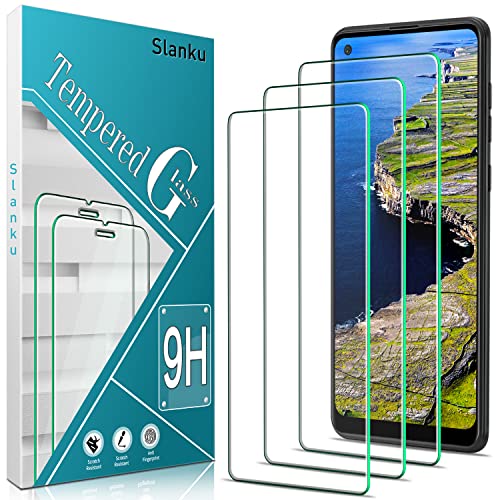 Slanku [3 Piezas Protector de Pantalla para Samsung Galaxy A21, Cristal Templado, Anti-Rasguños, Anti-Huellas, Sin Burbujas, Dureza 9H, Fácil de Instalar