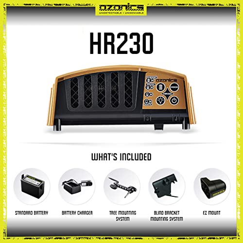 Ozonics HR230 Scent Eliminating Performance Bundle with Extended Battery and Smart Arm Mount