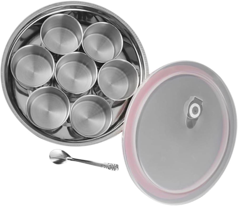 1set Stainless Steel Spice Jar Lid Condiment Container for Kitchen Storage Seasoning Canister for Salt and Spices Organization