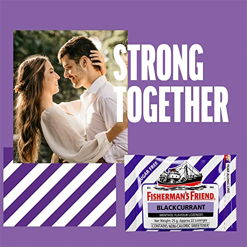 Image of Fisherman's Friend Sugar Free Mouth Freshener - Blackcurrant - Soothing And Fruity Lozenges 25G (Pack Of 3)