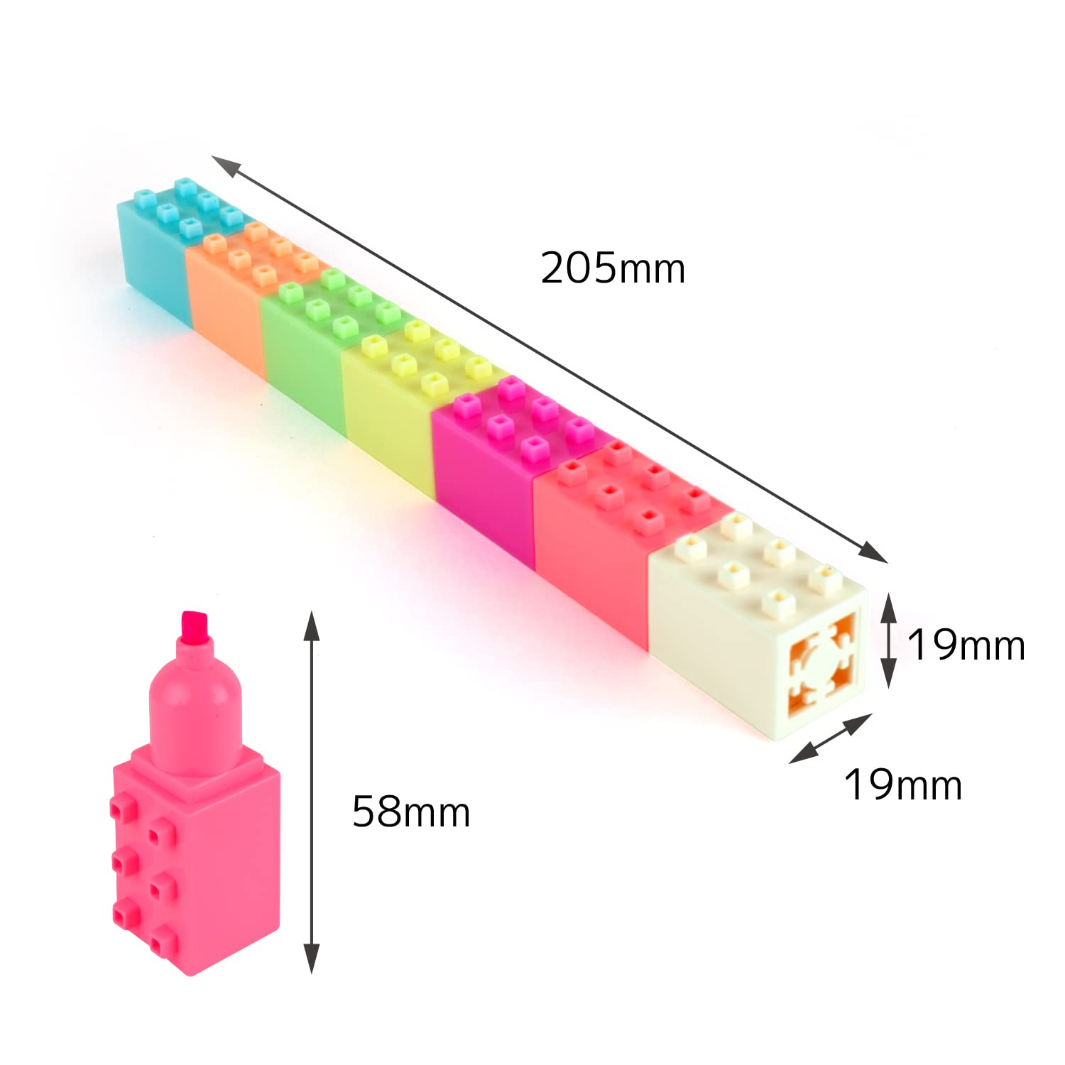 Amazon | 【C-JETANK】 ブロック 蛍光ペン マーカーペン おもしろ文具