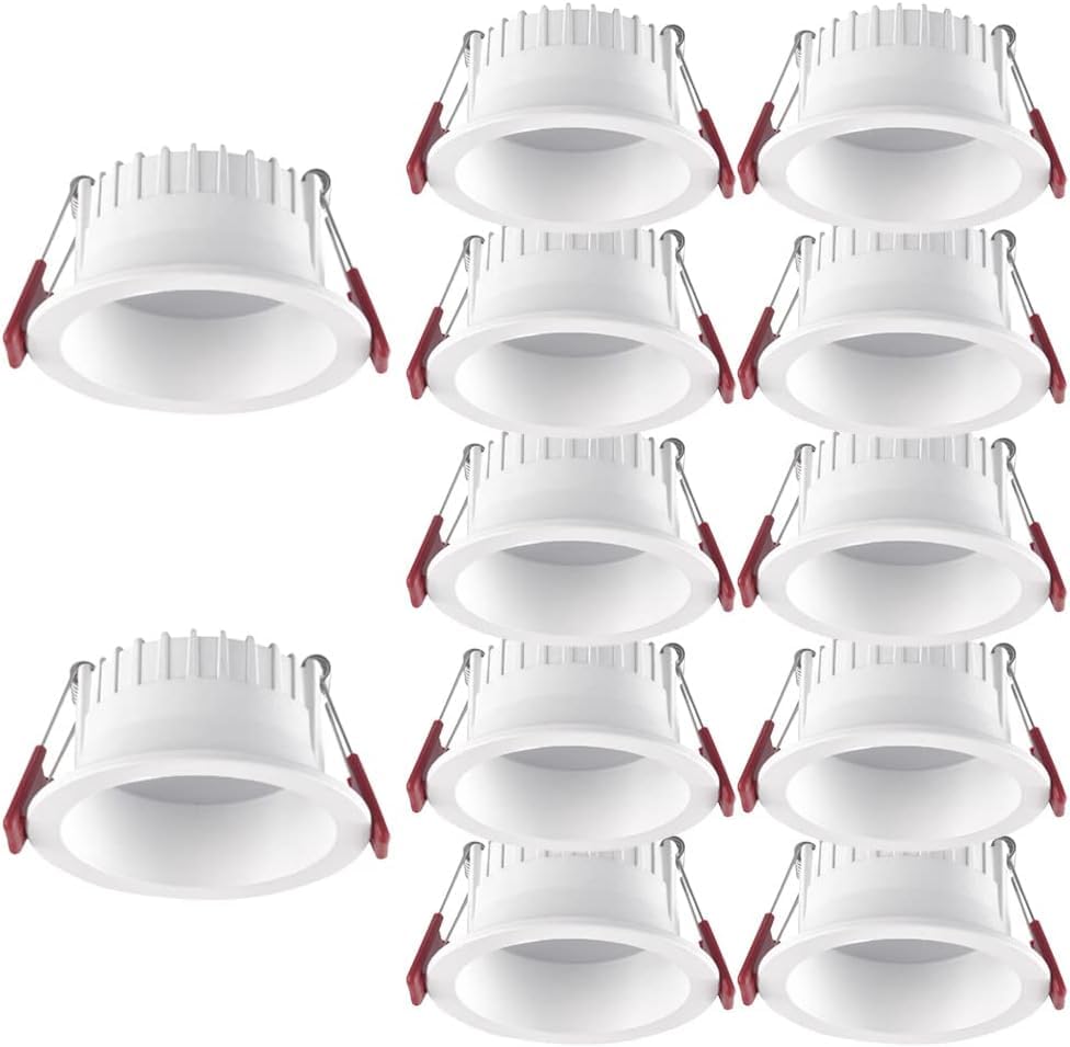 Iluminación de techo LED blanca con foco LED empotrable 7W de 3/4 de pulgada 12 unidades