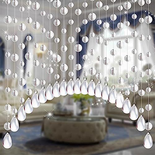 Guirlande de Perles de Cristal Transparentes pour Cloisonner sans Assombrir - 2