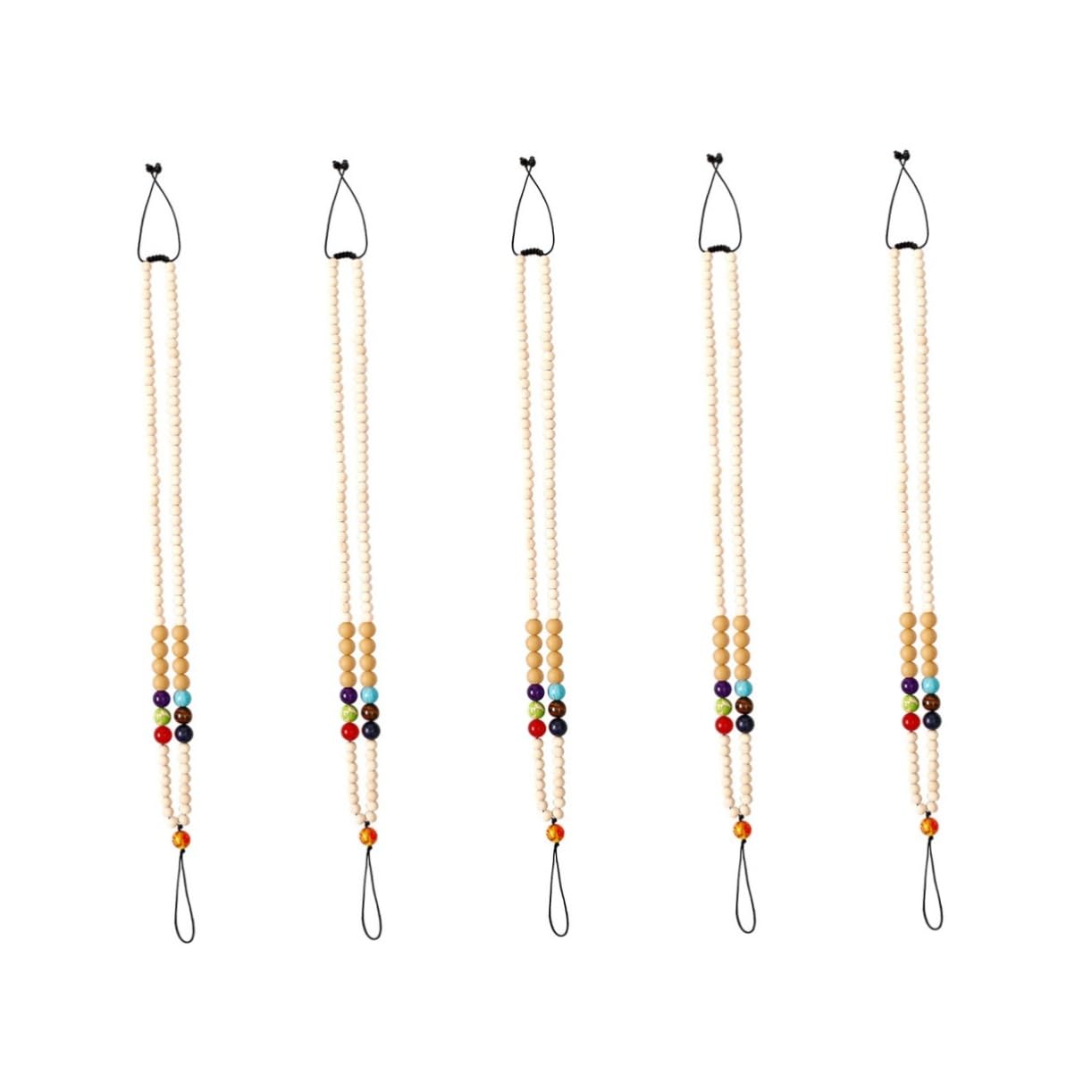 Hemobllo 5piezas Cadena Colgante Para Teléfono Móvil Perlas Correa De Cuello Resistente y Práctica Para Uso Diario y Actividades Al Aire