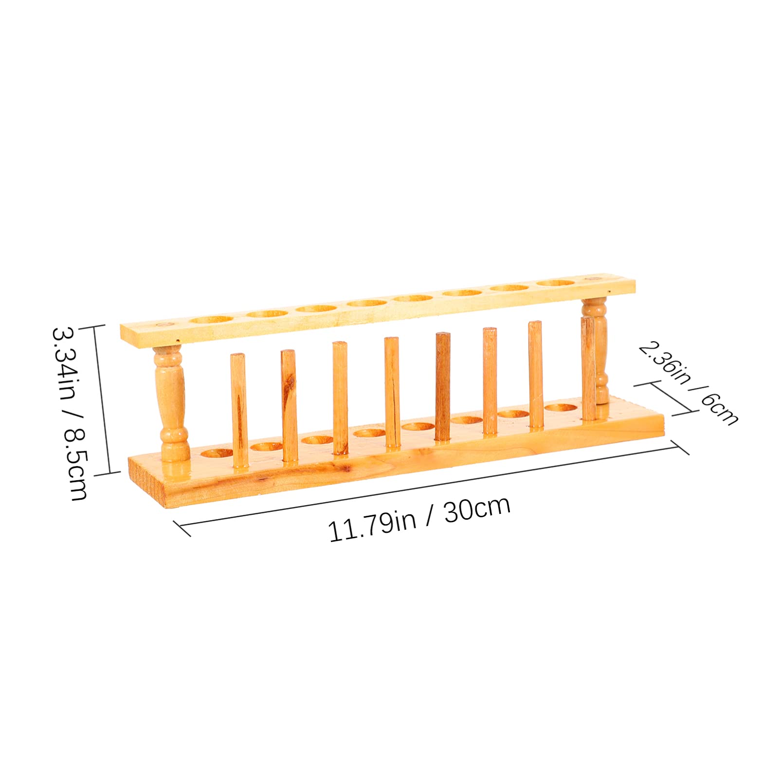 SOLUSTRE 4pezzi Rack Per Provette Legno Supporto Per Test Tube Per Laboratorio Design Compatto e Pratico Per Stoccaggio Test Tubo