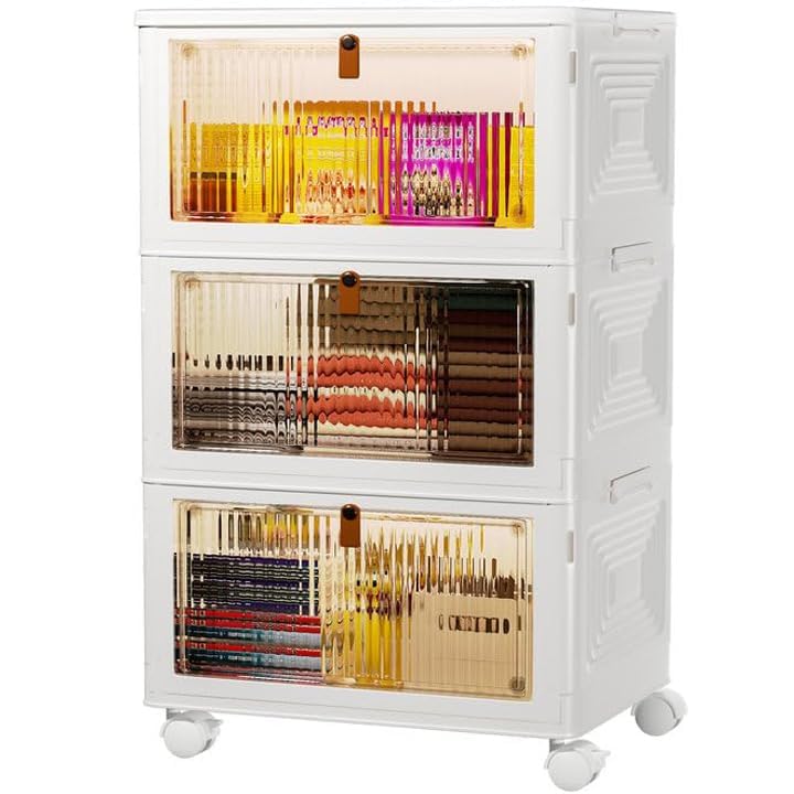 PurKeep Boite de Rangement avec Couvercle - 36L*3 Caisse Rangement Plastique, Boite Plastique...