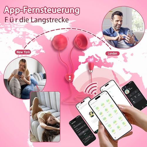 Vibrator Sex Spielzeug für die Frau Paare - Bruststimulatoren Vibration für Frauen Klitoris Stimulator für Sie BDSM Sexspielzeug, Nippelsauger Vibrators Sex Toys mit 9 Vibrationsmodi & APP-Steuerung