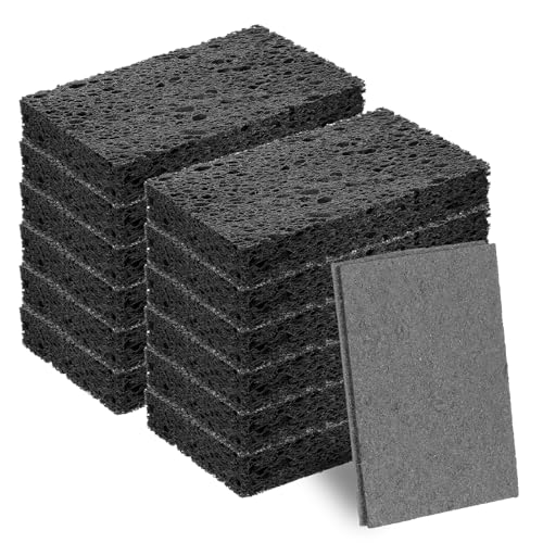 Image of 12 Pack Compressed Cellulose Sponges, Non-Scratch Scrub Sponges Wood Pulp Double-Side Sponge Multi-Purpose Cleaning Sponge for Kitchen Dishes Non-Stick Cookware