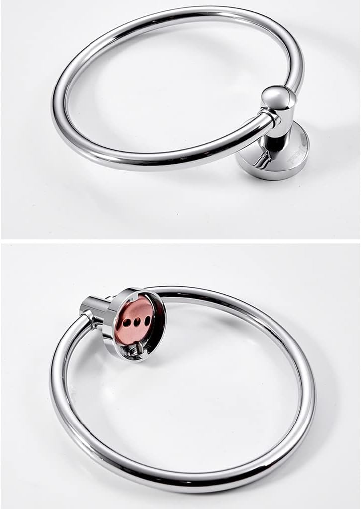 Brass Bathroom Towel Ring, Light Luxury Round Towel Rack, Hand Towel Holder, Bathroom Wall-Mounted Bathroom