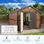 10x12 FT Outdoor Storage Shed, Metal Garden Shed with Floor, Lockable Doors and Windows, Large Tool Shed for Backyard, Patio and Lawn