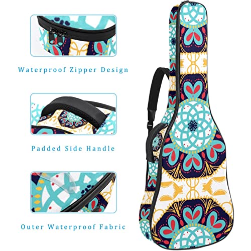Étui de protection rembourré pour guitare acoustique classique, Multicolore 09, 42.9×16.9×4.7 in, Organiseur de sac - Les Beatles, Paul McCartney, John Lennon, RIngo Starr, George Harrison Étui de protection rembourré pour guitare acoustique classique, Multicolore 09, 42.9x16.9x4.7 in, Organiseur de sac – Image 5