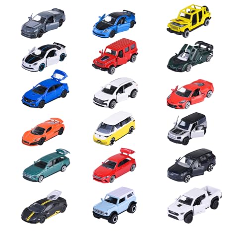 Majorette Auto Showroom Premium (1 Modellauto) - Spielzeugauto aus Metall mit Freilauf, Federung & zu öffnenden Teilen, zufällige Auswahl aus verschiedenen Autos für Kinder ab 3 Jahre, 7,5 cm
