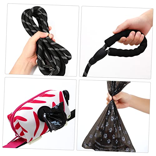 Kit de laisse pour chien en nylon COLLBATH avec distributeur de sacs déjections - 5