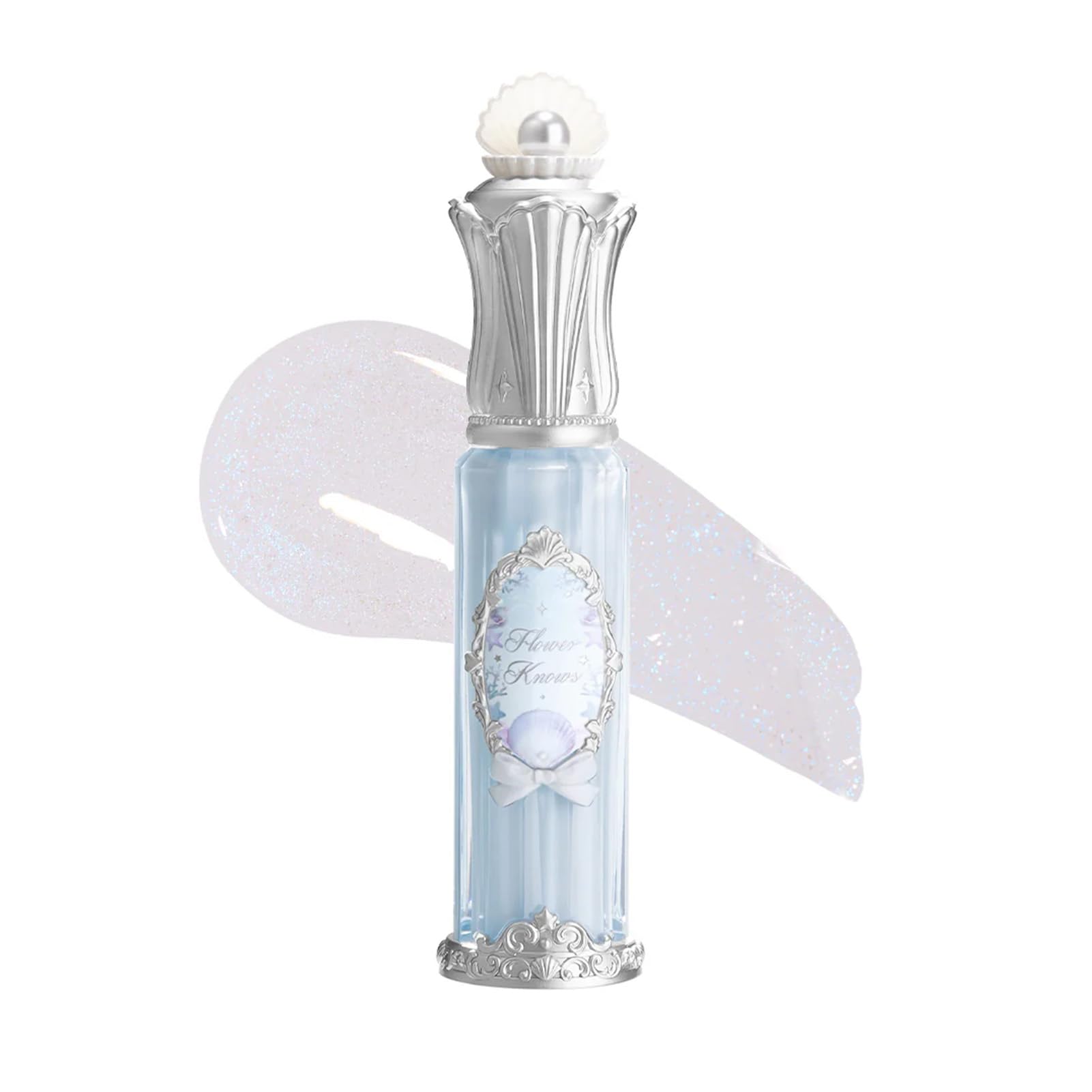 Flower Knows Shell's Jewel Nourishing Shimmer Lip Glaze - Moonlight Shimmer, Lip Oil Care & Juicy Shine, All-Day Hydration, Soft & Glistening Lips (P06 Lunar Jelly, 4.8ml) P06 Lunar Jelly 4.8ml
