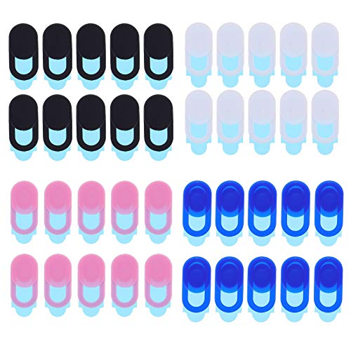 Mobestech 40Pcs Tampa Corrediça Plástica Slide Câmera Webcam Câmera Bloqueador Portátil Privacidade