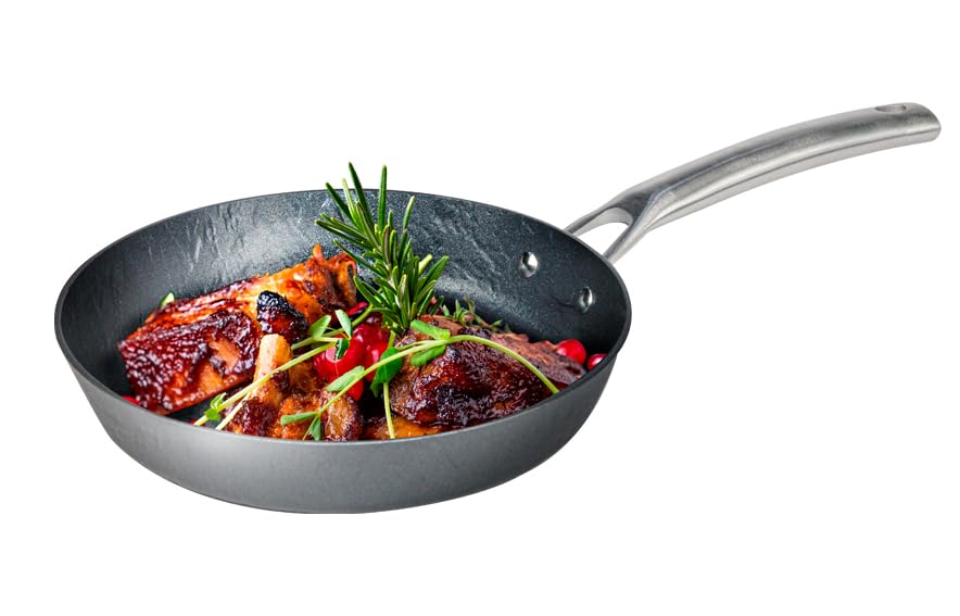 Cucinova Lava Pan 20 cm [Unique Design] Induction - Frying Pan - Coated - High Rim - Suitable for All Hobs (24 cm)