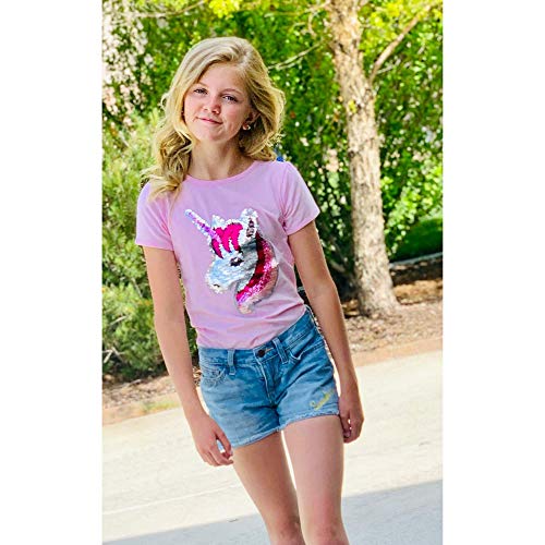 Image of Flip Sequin Unicorn Shirt Tee for Girls 3-12 Years
