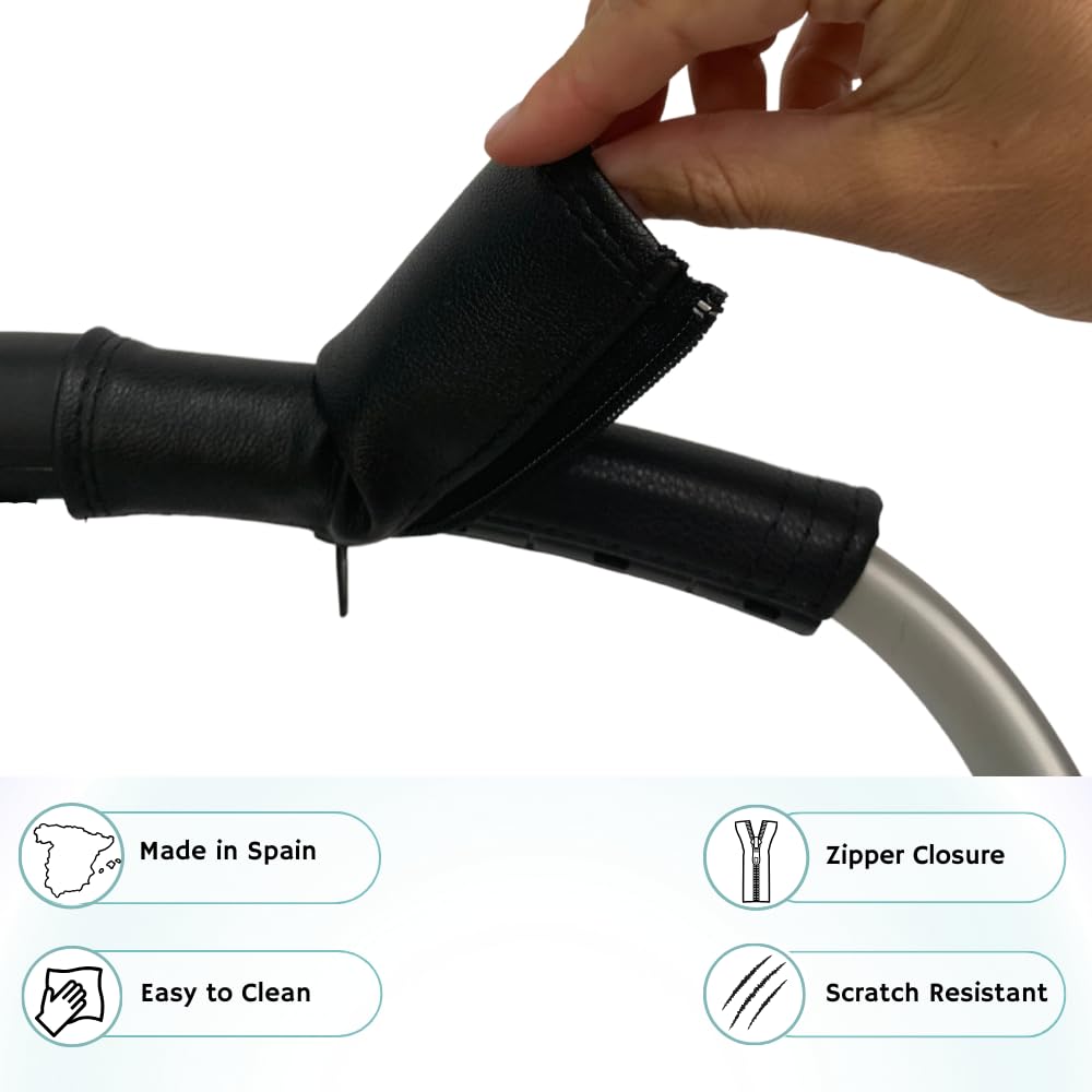 PROTECTIF | Fodere in similpelle per manubrio compatibile con Bugaboo FOX 1, 2 e 3 | BEE 5 e 6 | Si montano sui Coprimanubrio Originali|