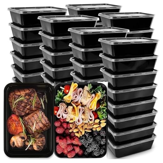 Meal Prep Containers, 50 Pack Bento Boxes Disposable Plastic Bento Insulated Lunch Box Reusable Healthy Food Storage Containers with Lids for Dishwasher Freezer Safe (750ML/ 26 OZ)