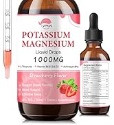 Potassium Magnesium Citrate Supplement,Magnesium Liquid Drops with Magnesium Glycinate 1000mg wit...