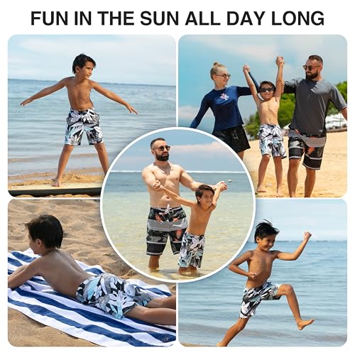 Image of Kanu Surf Boys' Toddler Troy Stripe Swim Trunks