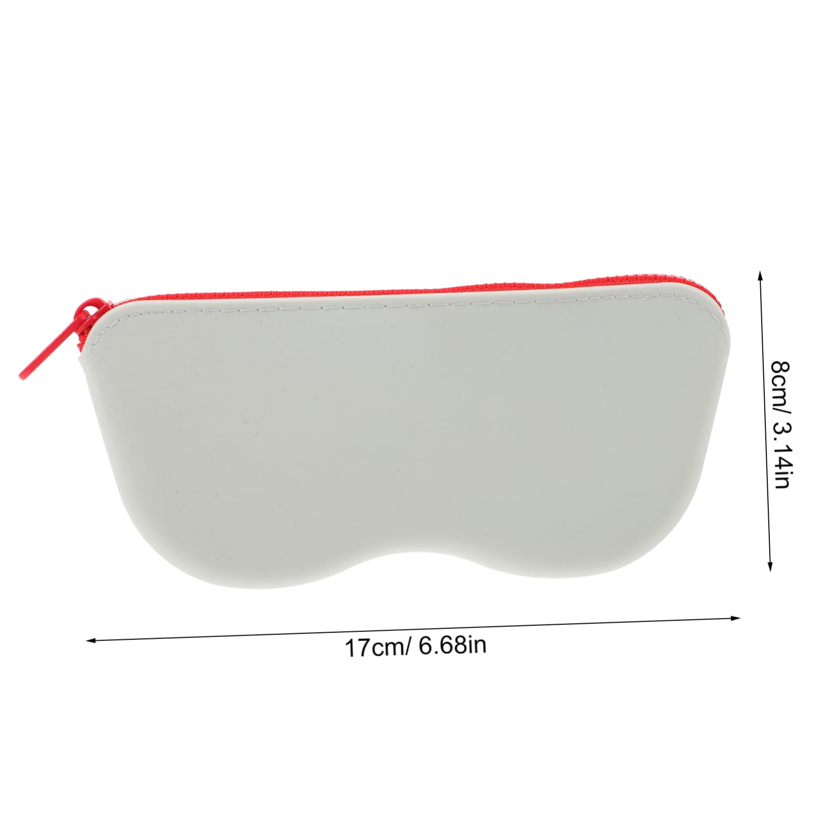 FOMIYES Silicone Zipper Glasses Bag Travel Eyeglass Case Anti-water Dust Compact Lightweight for Sunglasses Glasses