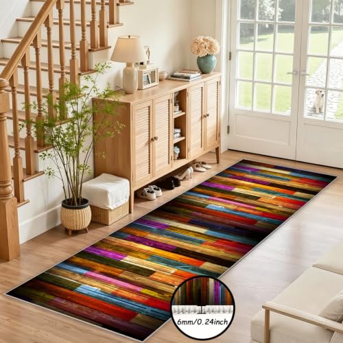 Alfombra de pasillo larga corredor lavable para salon dormitorio 4