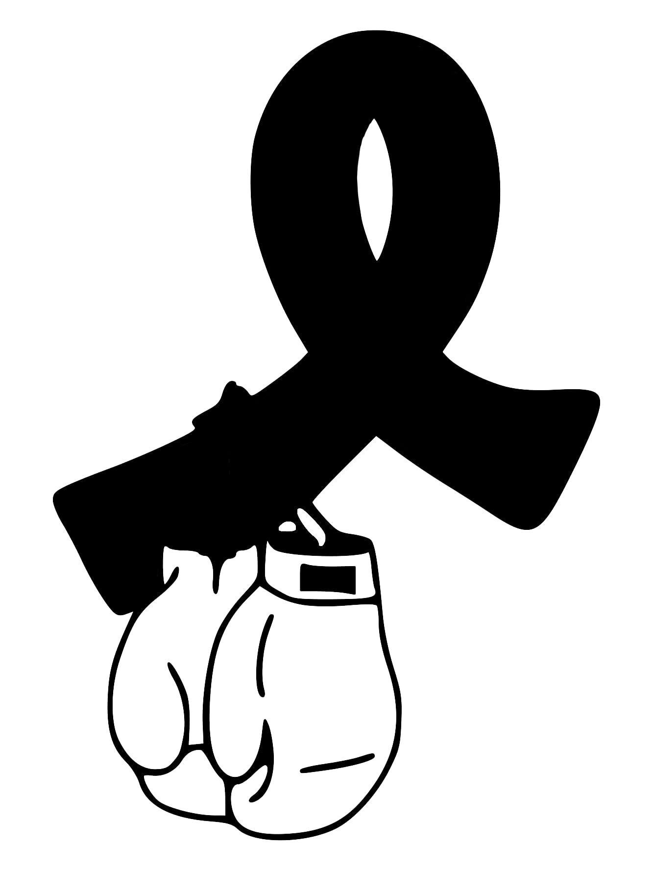 Ribbon Design #3 Vinyl Decal Sticker Car Window Bumper Laptop Health Breast Cancer Survivor Fighter Cure (Height: 4