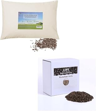 Organic Buckwheat Pillow 1116 + Buckwheat Hulls