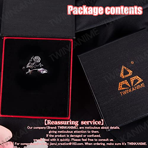 Twinkanime Puella Magi Anime Madoka Magica Cosplay Props S925 Sterling Silver Ring For Anime Girls High Durability Adjustable Ring #TOP4