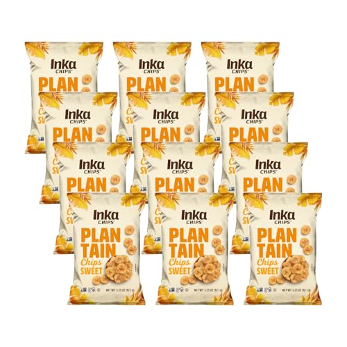 Inka Crops Inka Chips, Sweet Plantain, 3.25 Ounce (Pack of 12)