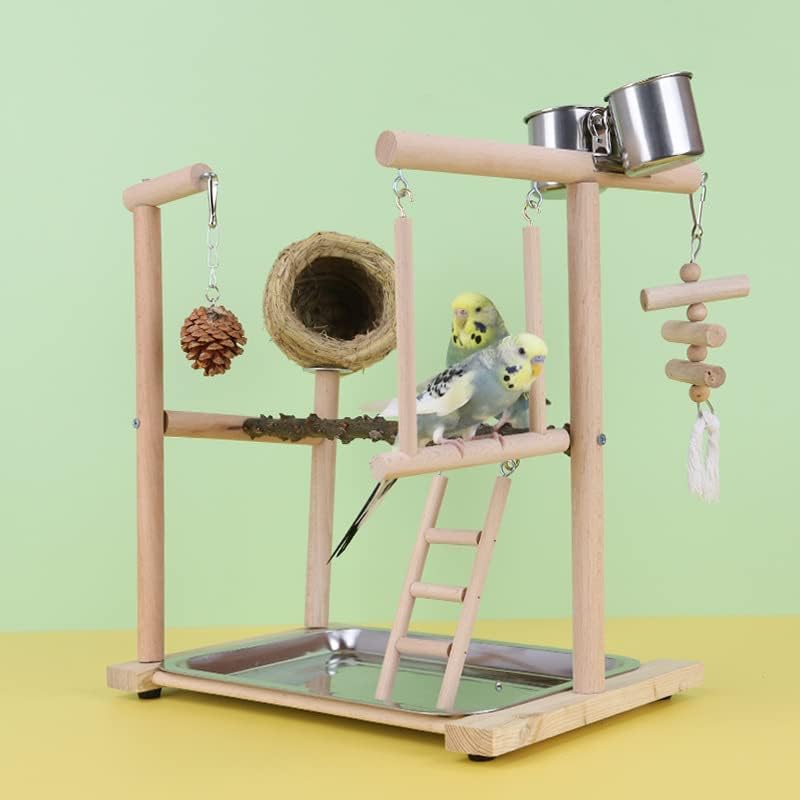 Parrot Playstand Parrot Game Stand Parrot Toy Supplies Training Stand Stand Funny Bird Bird Toy Climbing Frame Climbing Ladder Swing Ladder Bird Playground