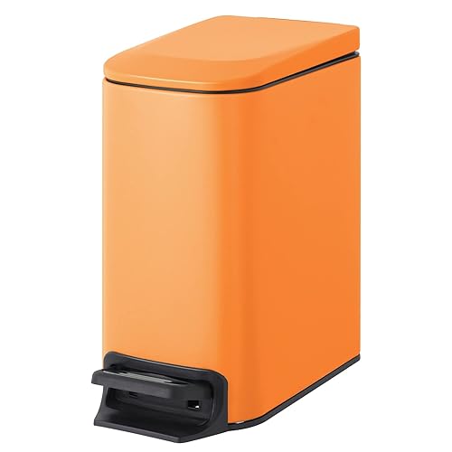 Miniatura 18 de Cesun Cubo de basura pequeño de baño con tapa de cierre suave, pedal de accionamiento, 6 litros / 1.6 galones, bote de basura de acero inoxidable