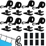 KEAGAN 8er-Set Pool Aufroller Aufrollvorrichtung Haltebänder Befestigungsbänder und Klammern Zubehörteile für Fahrbares Aufrollsystem Fahrbare Solarfolie für Pool-Planen, Abdeckungen