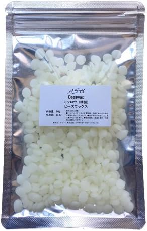 Amazon ミツロウ 精製 ビーズワックス 50g 蜜蝋 みつろう 粒状 ホワイト 漂白タイプ アッシュ Ash Aroma Spa Hospitality ビューティー 通販