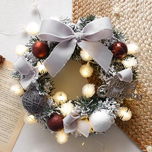 Couronne de Noël pré-éclairée pour décoration de table et cheminées