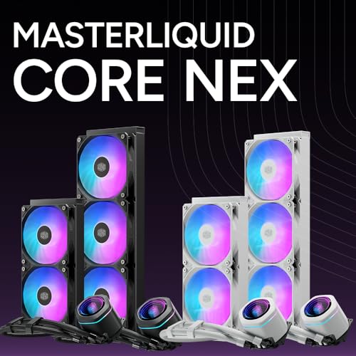Image of Cooler Master ML 240 Core Nex ARGB CPU Liquid Cooler White | Support LGA1851, LGA1700, AM5, AM4 Socket | Dual Chamber Pump | 240mm AIO | High Perfomance Fans | Infinity Mirror Design