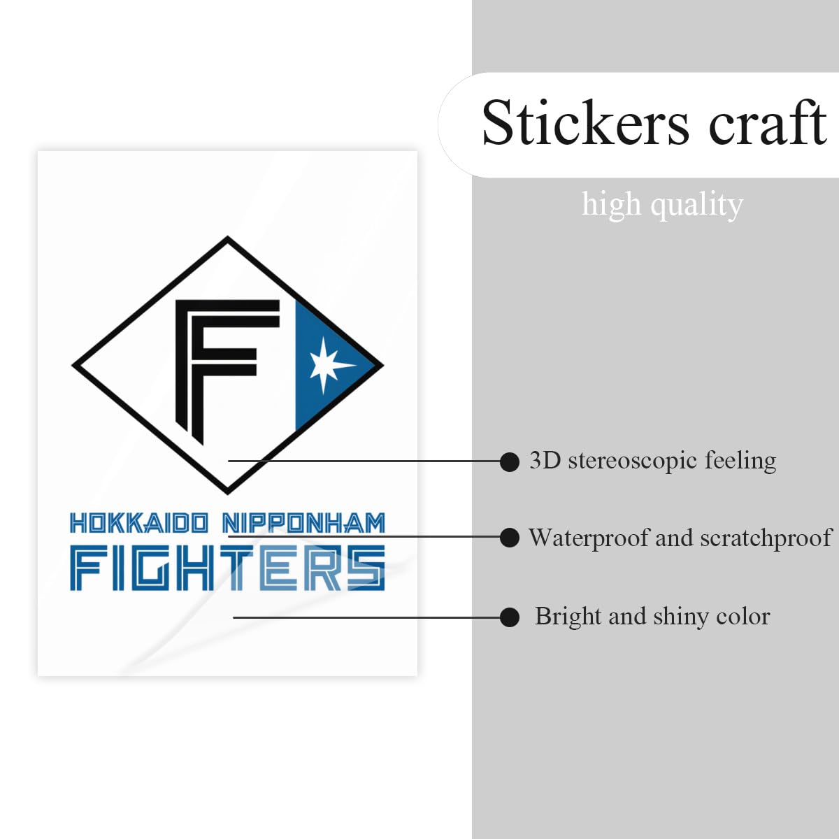 Amazon.co.jp: Hokkaido Nippon Ham Fighters Crystal Stickers