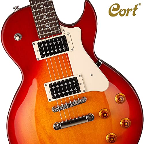 Image of Cort Electric Guitar CR100 Cherry Mahogany Electric Guitars Red Sunbust CR100 CRS