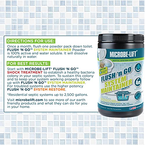 MICROBE-LIFT Flush 'N GO System évacuation lente eau stagnante solution 6 pièces - 5