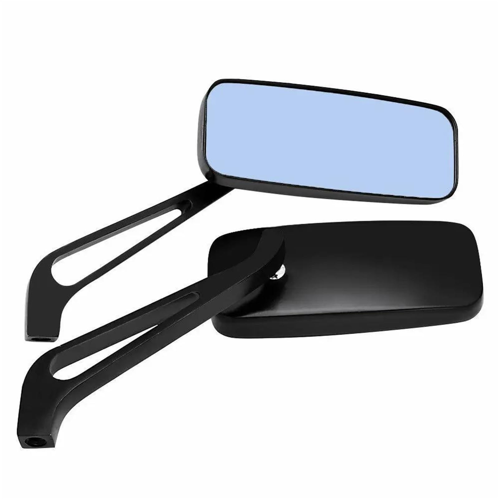 Espejos de motocicleta rectangulares con visión ampliada antirreflejos para custom