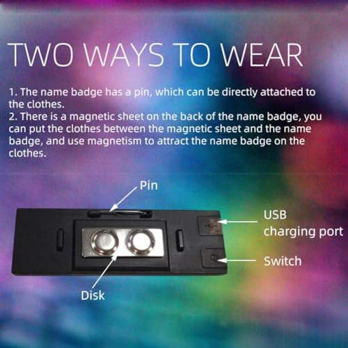 Module d'affichage A LED programmable avec texte nominatif et étiquette USB défilante - 4