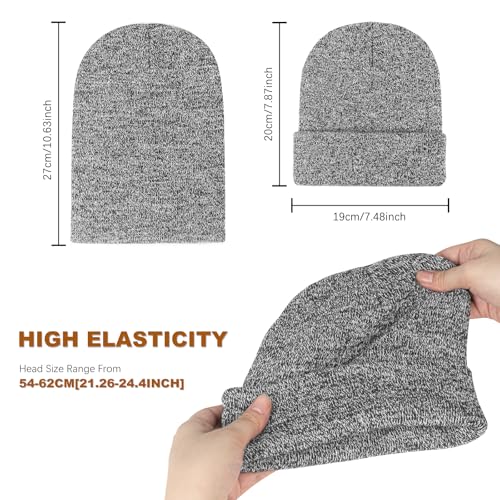 Image of Rosoz Unisex Beanie Winter Knitted Skull Cuffed Soft Warm Hat for Men /Women Slouchy Ski Watch Cap