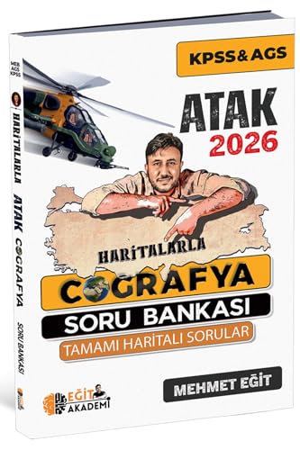 2026 Meb; Ags, Kpss Haritalarla Atak Coğrafya Soru Bankası Mehmet Eğit/Eğit Akademi 9786057314932 Eğit Akademi